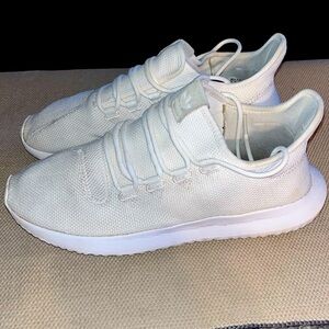 Mens white adidas tubular shadow knit
